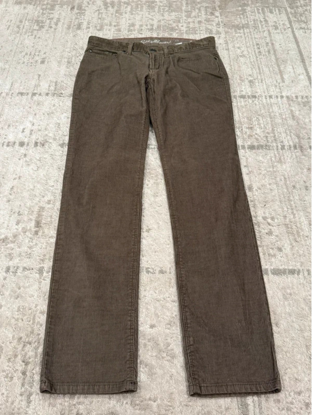 Eddie Bauer Brown Corduroy Boyfriend Pants Relaxed Leg Women’s Size 2